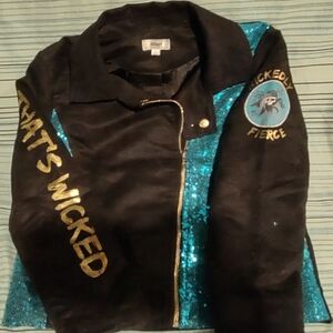 Wickedly Fierce Black and Teal Jacket